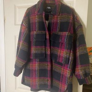 Zara plaid over shirt